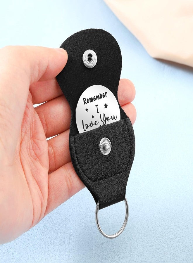 Keniot Pocket Hug Token Gift for Women Men Boy Girl Relationship Keychain Double Sided Inspirational Gift with PU Leather (Dad Gifts) - Image 5